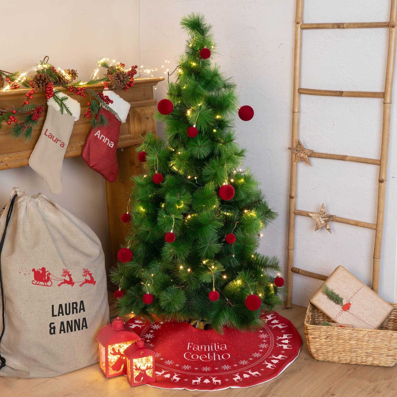 Saias personalizadas de árvore de Natal