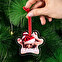 Personalised paw shaped acrylic Christmas ornament