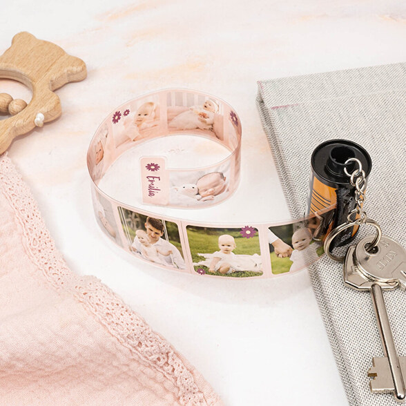 Custom film roll keychain