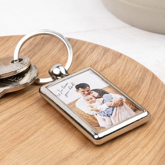 Personalisierter Metall-Schlüsselanhänger mit Foto
