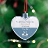 Bola árbol de Navidad personalizada con forma de corazón