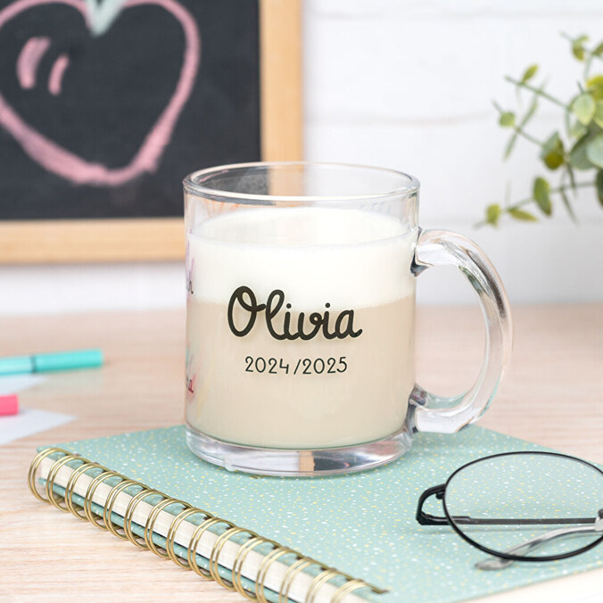 Taza de cristal personalizada