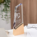 Trophée de cristal allongé gravé Premium