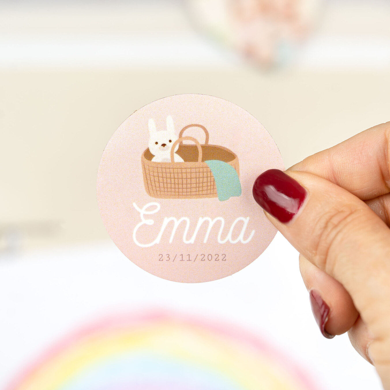 Personalizowany okragly magnes elestyczny 5ø cm