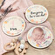 Cartes rondes étape bébé milestone personnalisées en bois Cartes rondes étape bébé milestone personnalisées en bois