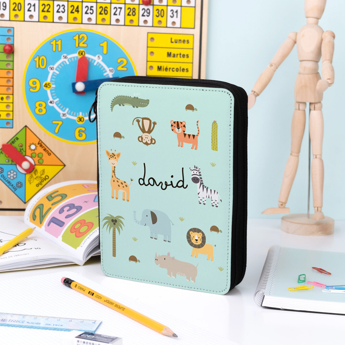School etui met inhoud bedrukken en maken