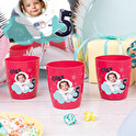 Personalised coloured plastic cup 300 ml.
