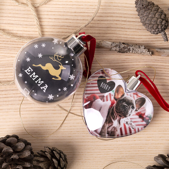 Boules personnalisées pour le sapin de Noël Boules personnalisées pour le sapin de Noël