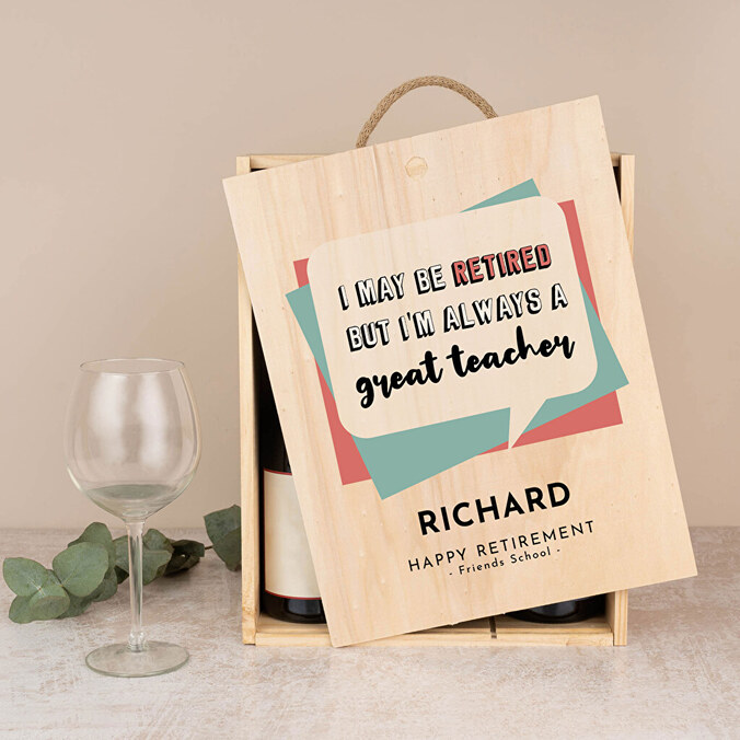 Cassetta per vino personalizzata tripla