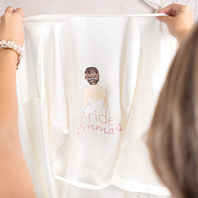 Vestaglia da sposa personalizzata