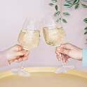 Set 2 calici da vino personalizzati con custodia