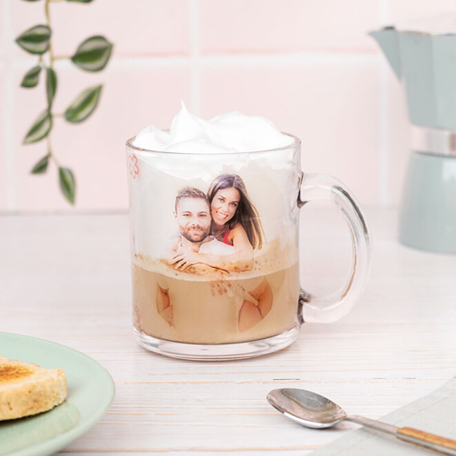 Tazza di vetro personalizzata Tazza di vetro personalizzata