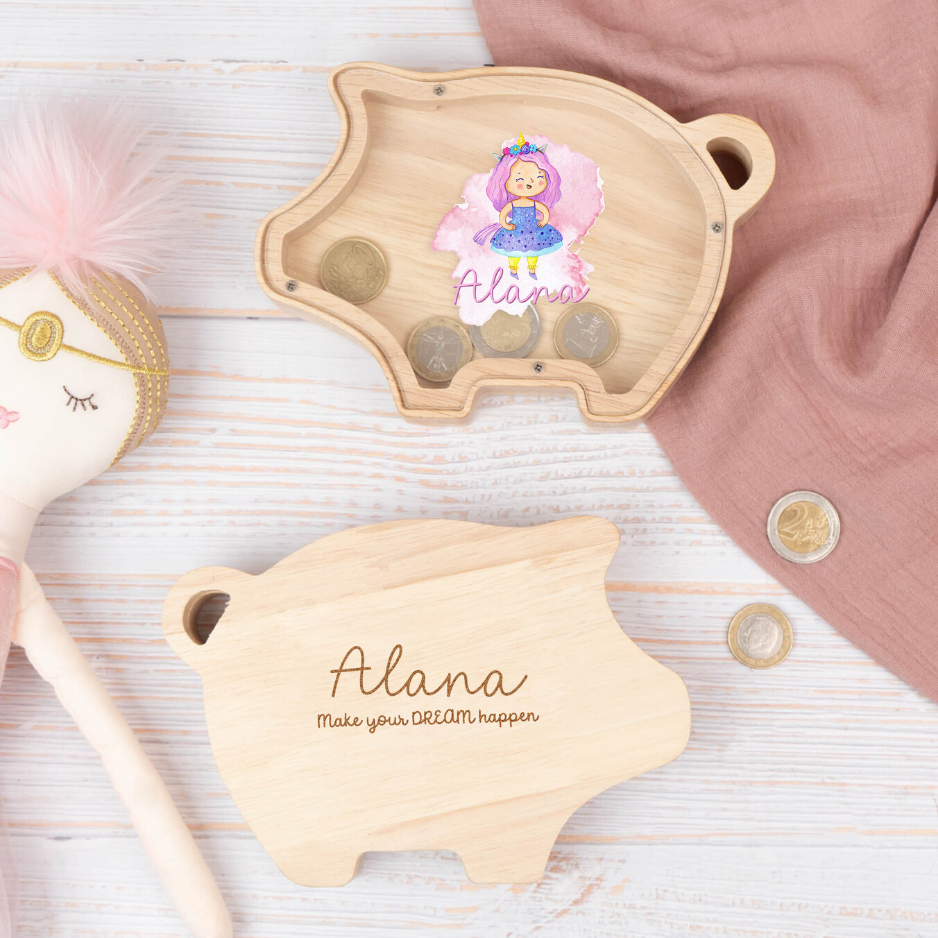 Hucha cerdito personalizada