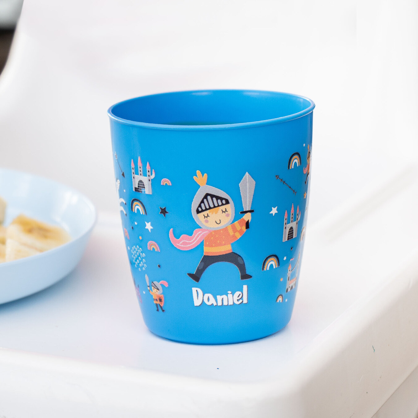 Personalised coloured plastic cup 300 ml.