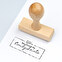 Gepersonaliseerde rechthoekige houten stempel 5,7x2