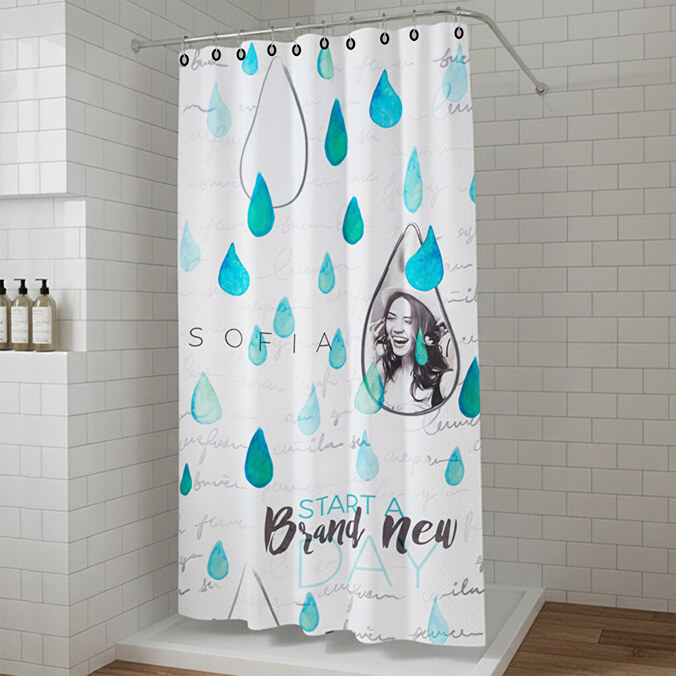 Personalised shower curtains