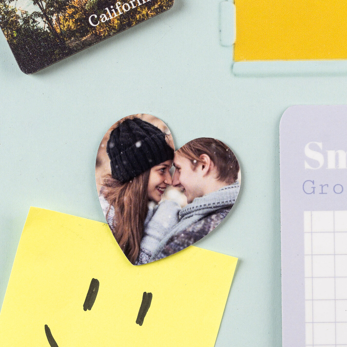 Personalizowany magnes elestyczny serce 5 cm