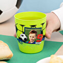 Personalised coloured plastic cup 300 ml.