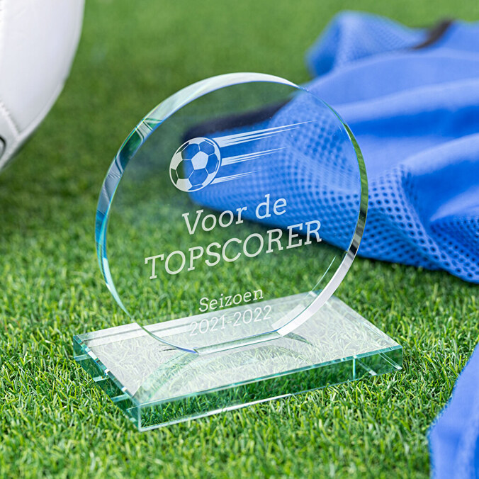 Gepersonaliseerde trofee Glas Rond