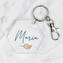 Personalised acrylic keyring with the shape of a hexagon Personalised acrylic keyring with the shape of a hexagon