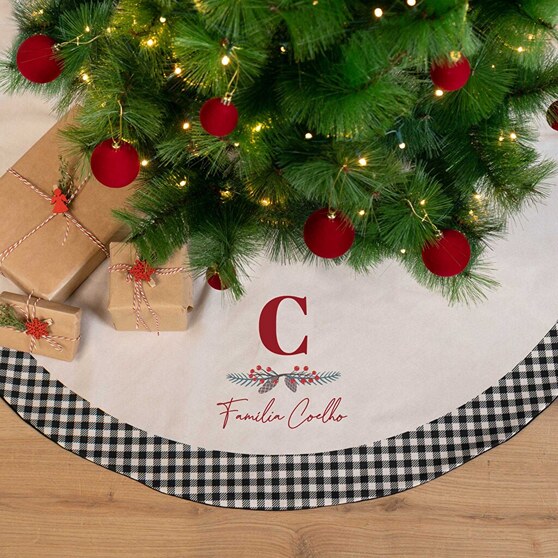 Saia personalizada para colocar no pé da árvore de Natal Saia personalizada para colocar no pé da árvore de Natal