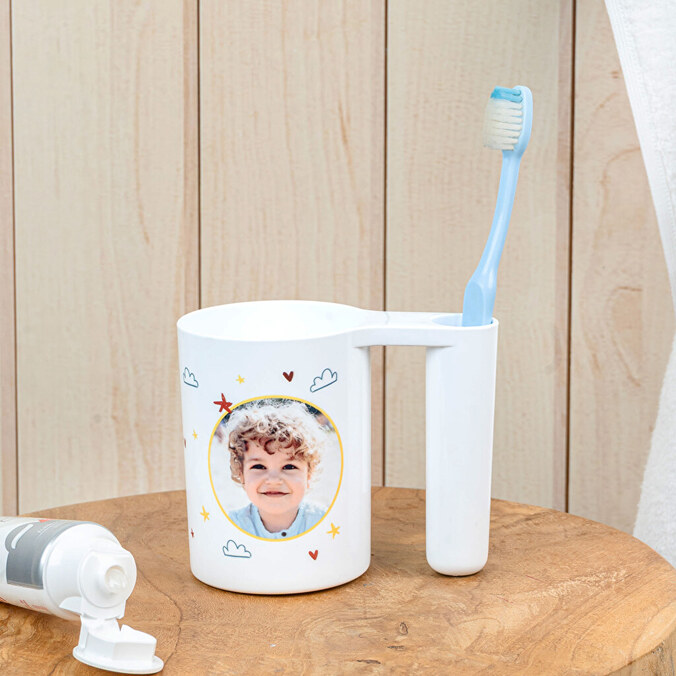 Zahnbürstenhalter aus Kunststoff bedrucken