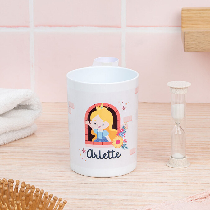 Tandborstmugg plast med tryck