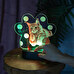 Personalised 3D lamp paw print with wooden base Personalised 3D lamp paw print with wooden base