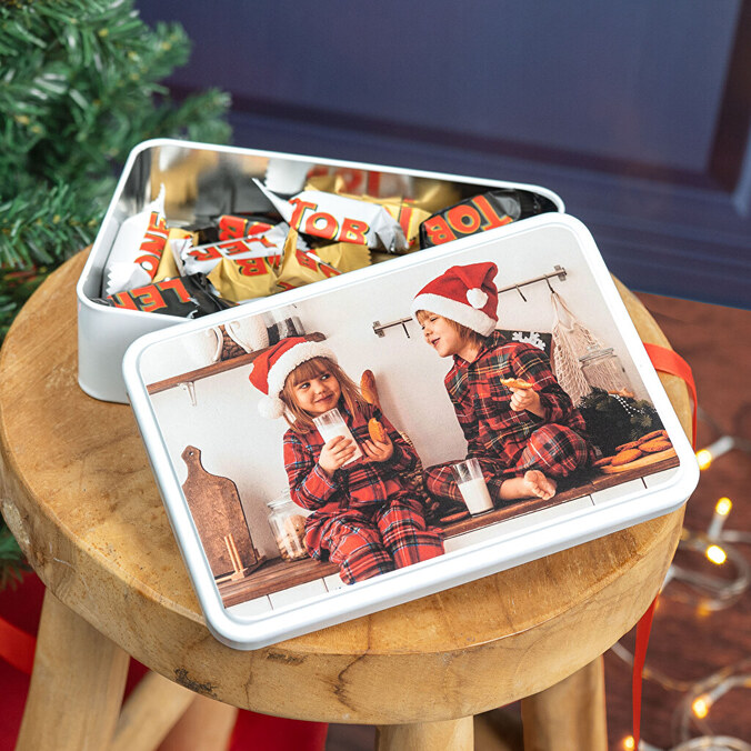 Caja de chuches y bombones personalizada rectangular