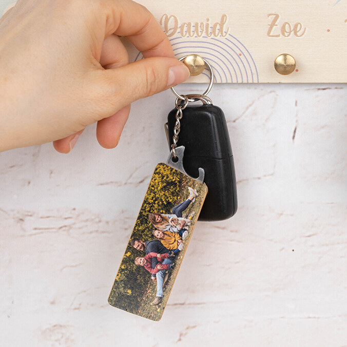 Gepersonaliseerde sleutelhanger met multigereedschap