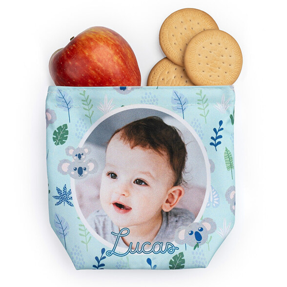Porta snack in stoffa riutilizzabile personalizzato