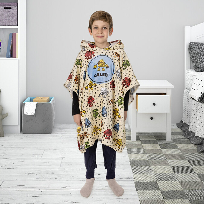 Coperta poncho personalizzata