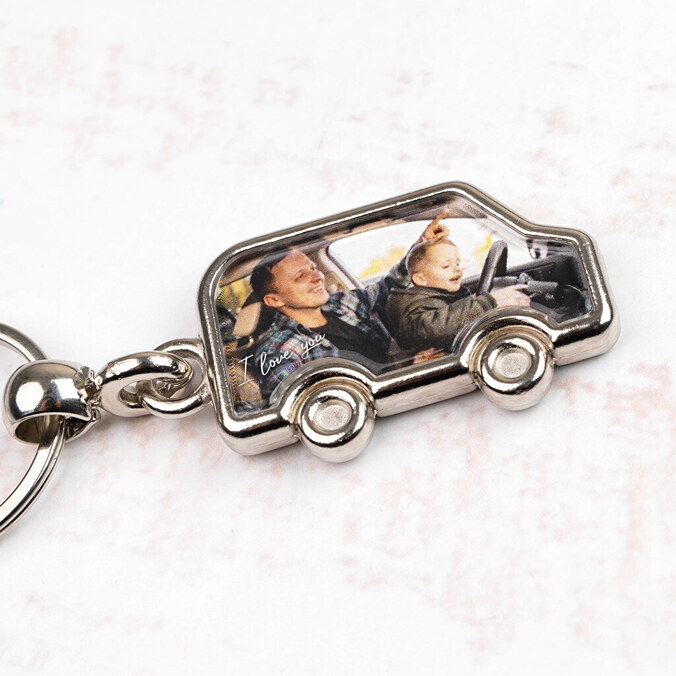Personalised metal car keyring