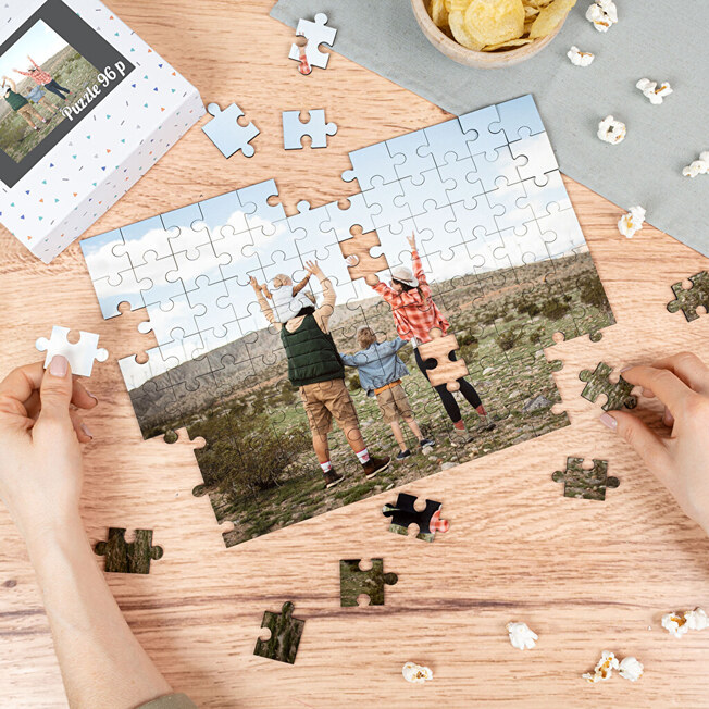 Dřevěné puzzle s fotkou