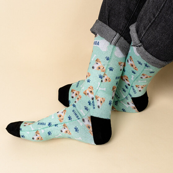 Calcetines personalizados para imprimir tu foto con cara de perro,  calcetines personalizados para hombres y mujeres