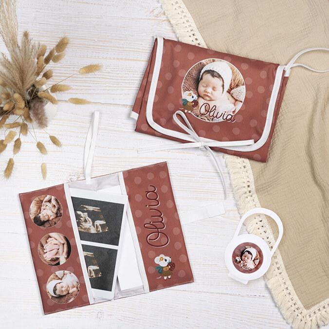 Personalised baby travel changing mat