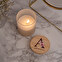Personalised scented candle with wooden lid