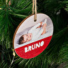 Adornos navideños personalizados de madera