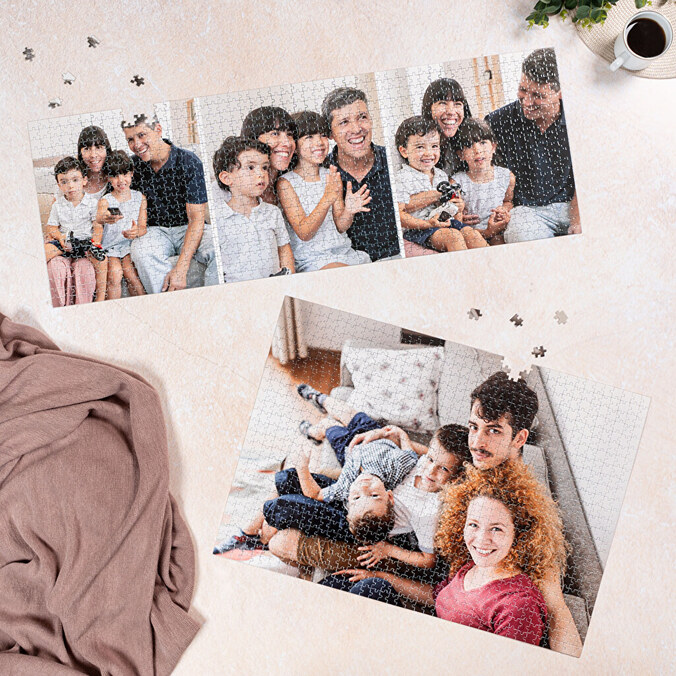 Personalised rectangular cardboard puzzles