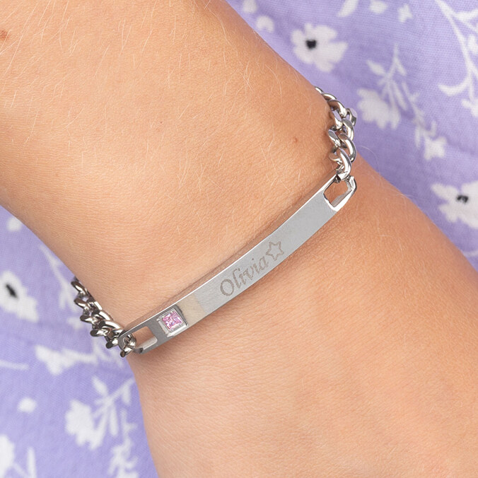 Children's engraved cuff bracelet