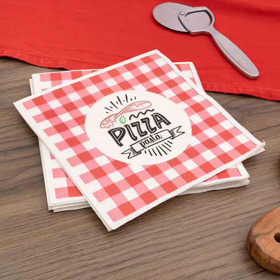 Personalised paper napkins with photo and logo UK
