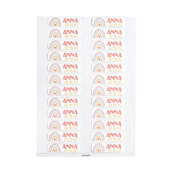 Personalised iron-on name labels