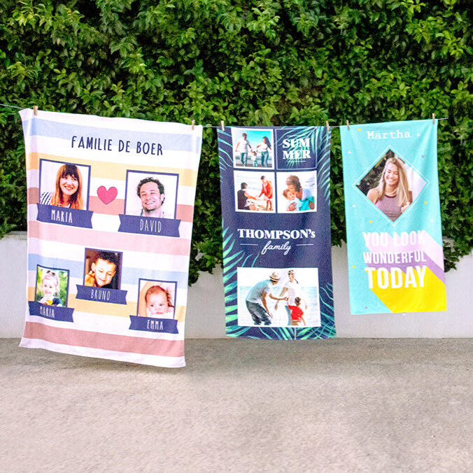 Rechthoekige handdoeken bedrukken