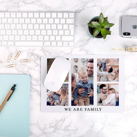 Rectangular personalised photo mouse mat