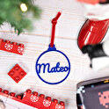 Ornement de Noël en méthacrylate avec nom personnalisé