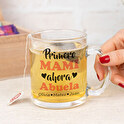 Taza de cristal personalizada
