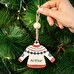Personligt træ julepynt i form af en sweater Personligt træ julepynt i form af en sweater