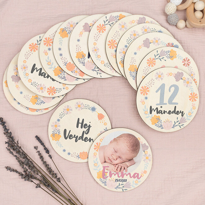 Personlige milepæskort til baby Personlige milepæskort til baby