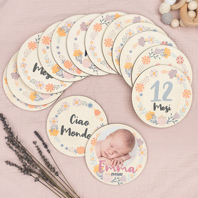 Carte milestone in legno personalizzate Carte milestone in legno personalizzate