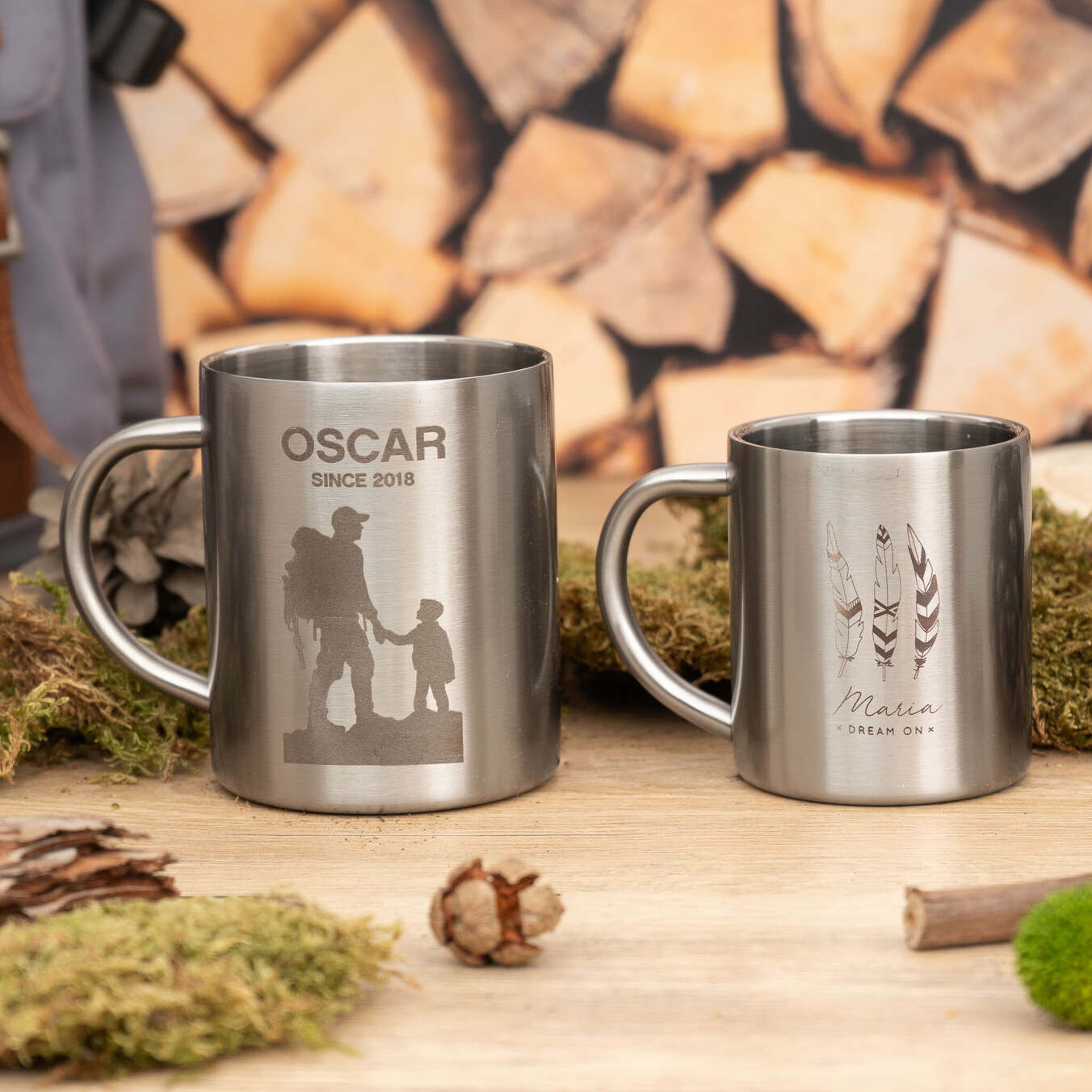 Tazas de acero personalizadas